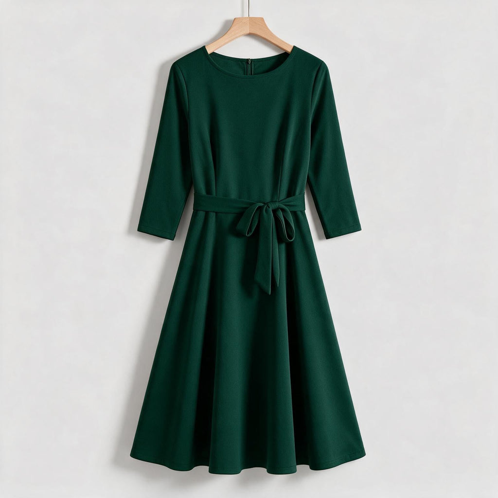 Celeste | Cocktail A Line Midi Wedding Guest Formal Dresses on hanger