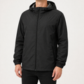 Julian | Mens Water Resistant Hooded Windbreaker Jacket, Black