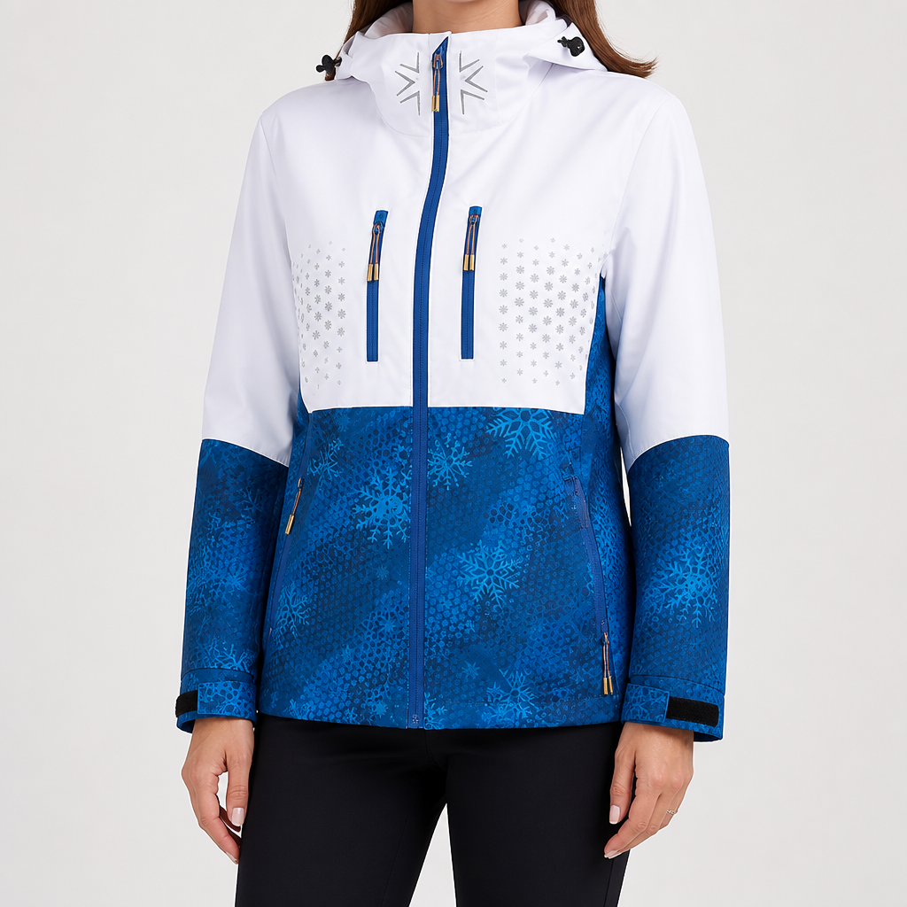 Harriet | Womens Quick Dry Hooded Running Jacket, Bright Blue