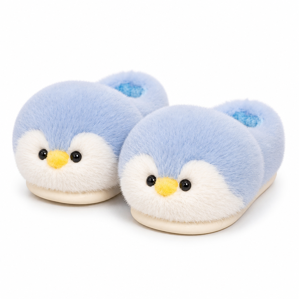 Ivo | Womens Slippers Fluffy Warm Memory Foam House Slippers Blue 2 packshot