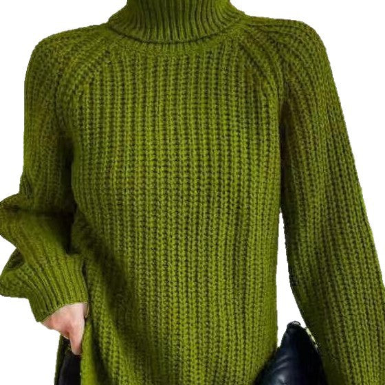 Rhiannon | Womens Raglan Sleeve Split Knitted Jumper Wedding Guest Long Dresses - 5