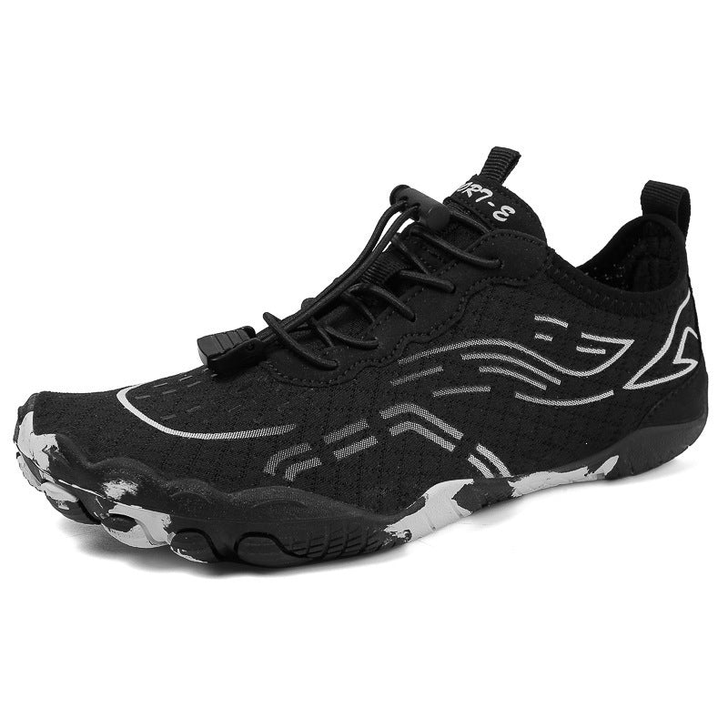 Ridge | Barefoot Minimalist Wide Toe Box Running On Gym Shoes - Black