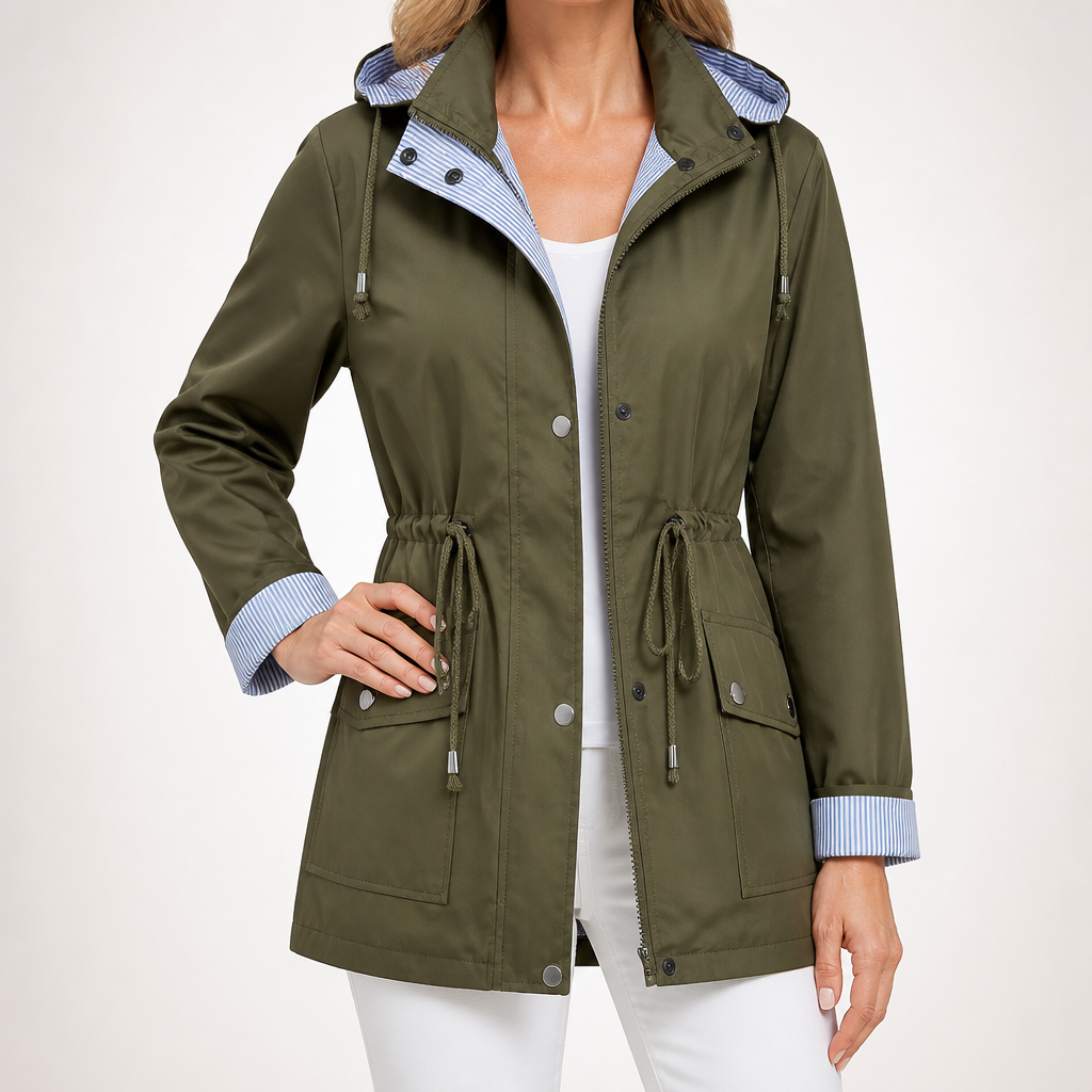 Rink | Womens Jacket Casual Zip Up Outdoor Jacket, Green