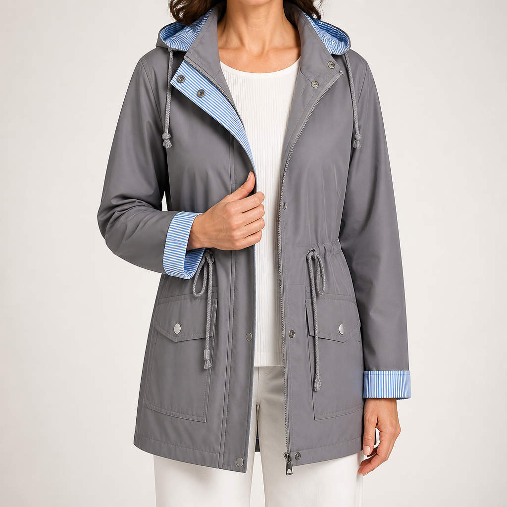 Rink | Womens Jacket Casual Zip Up Outdoor Jacket, Grey