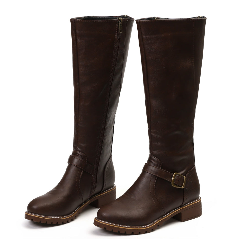 Roland | Womens Winter Warm Lace Up Leather Ankle Boots - 5
