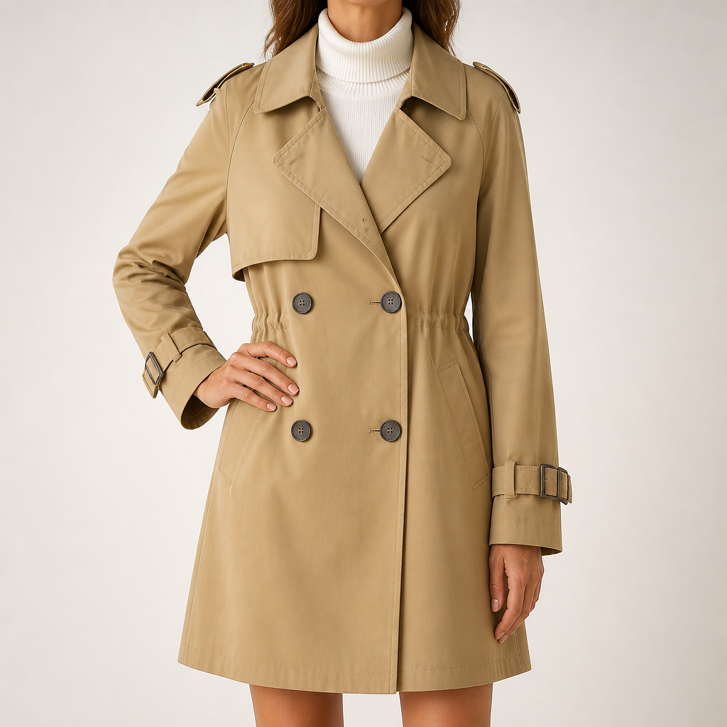 Rosalind | Womens Short Windbreaker Lightweight Casual Outdoor Coat, Khaki