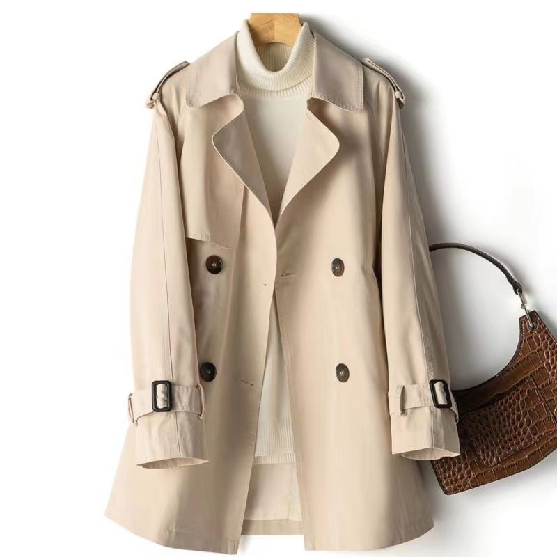 Rosalind | Womens Short Windbreaker Coat - Off White