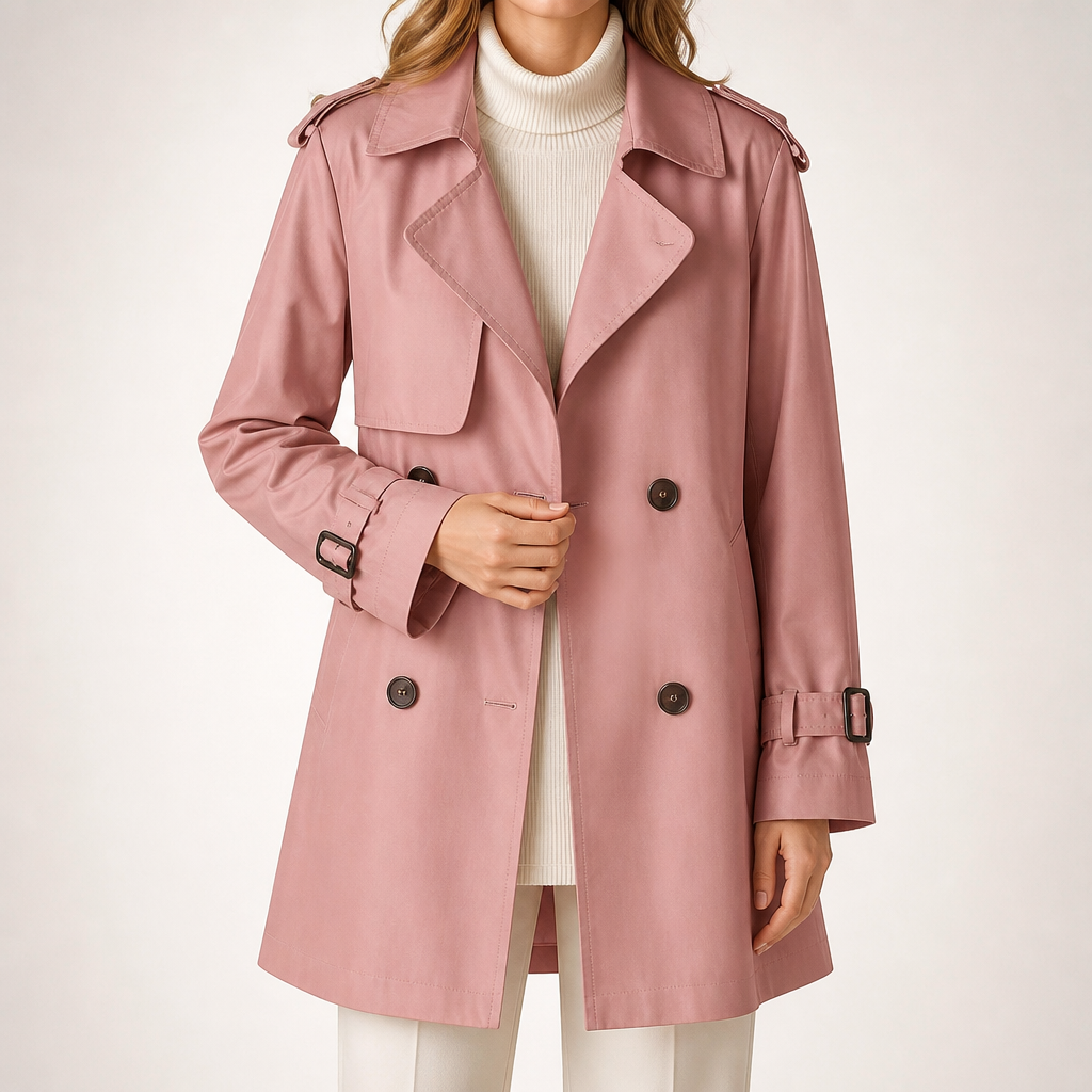 Rosalind | Womens Short Windbreaker Lightweight Casual Outdoor Coat, Pink