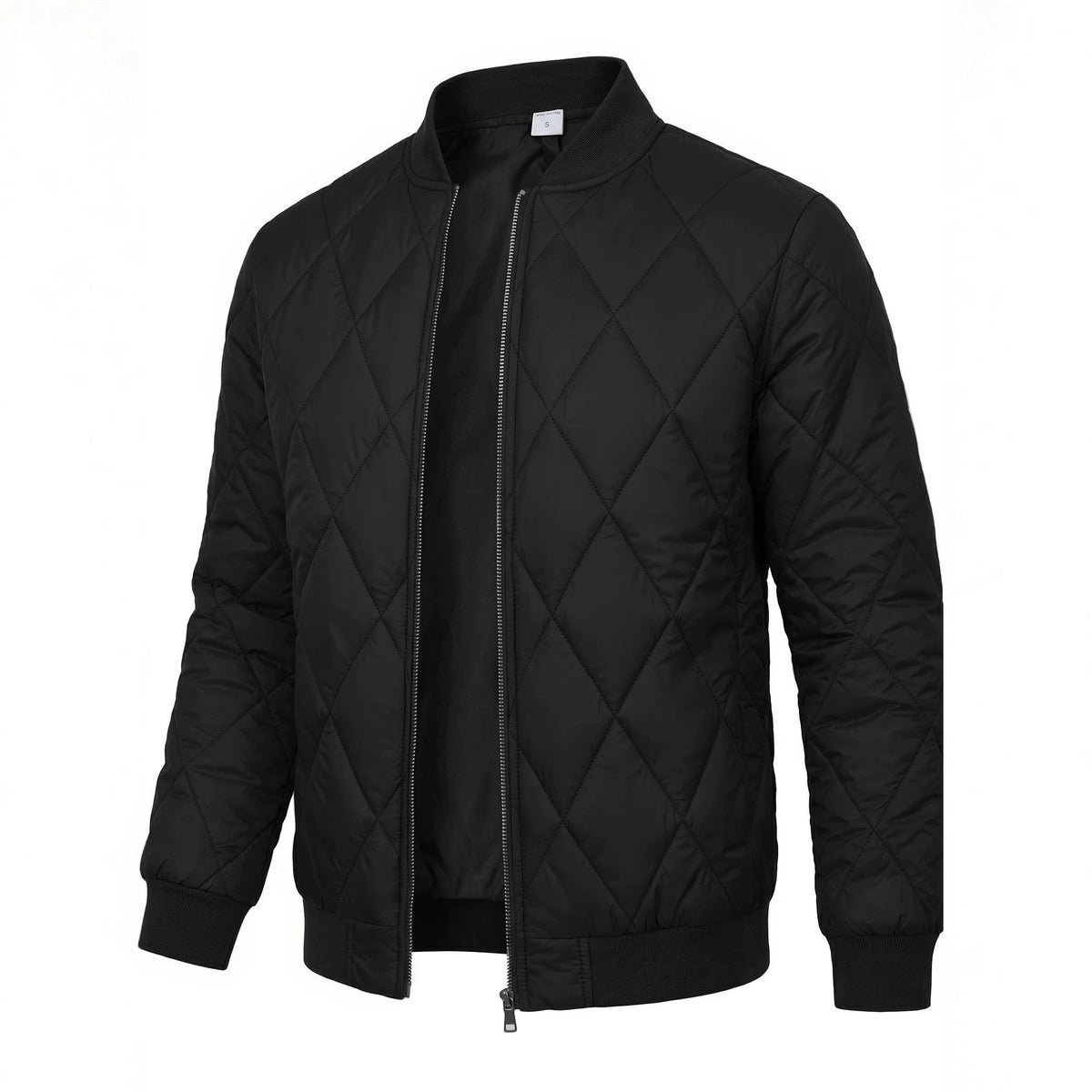 Roscoe | Mens Quilted Bomber Winter Jacket, Black