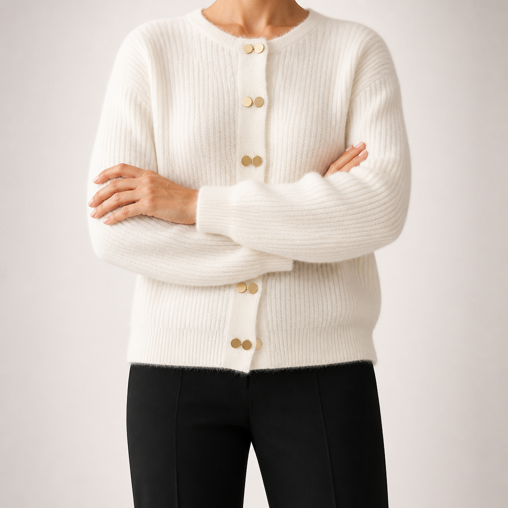 Rowan | Womens Jumper Knitted Loose Warm Winter Sweater, White