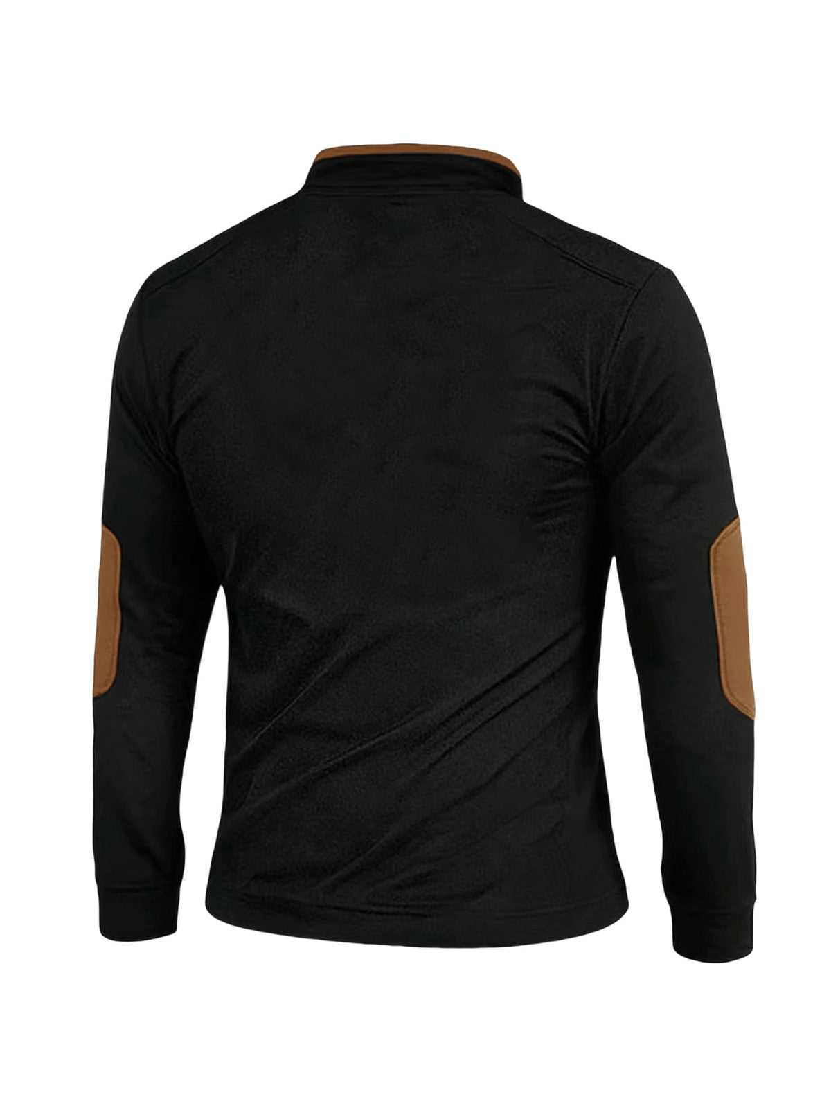 Rupert | Mens Stand Collar Colour Block Polo Long Sleeve Top - 5