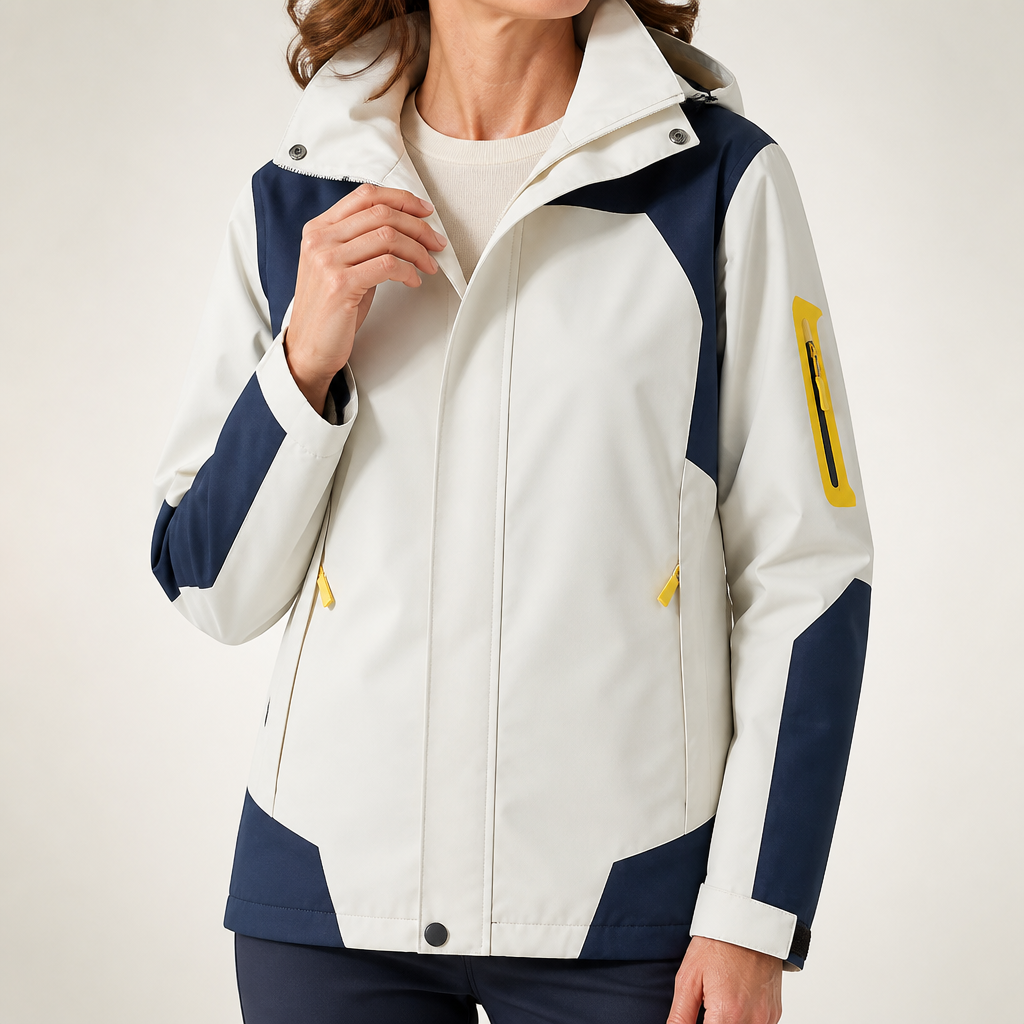 Rupert | Waterproof Hooded Windbreaker Jacket, Womens Cream White