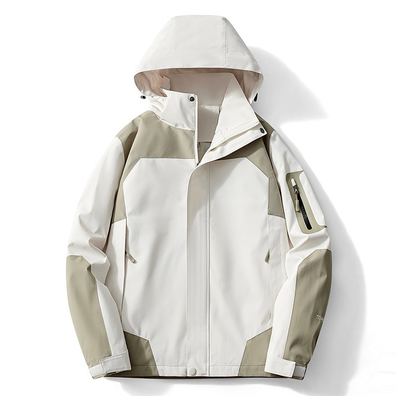 Rupert | Waterproof Hooded Windbreaker Jacket, Womens Green White