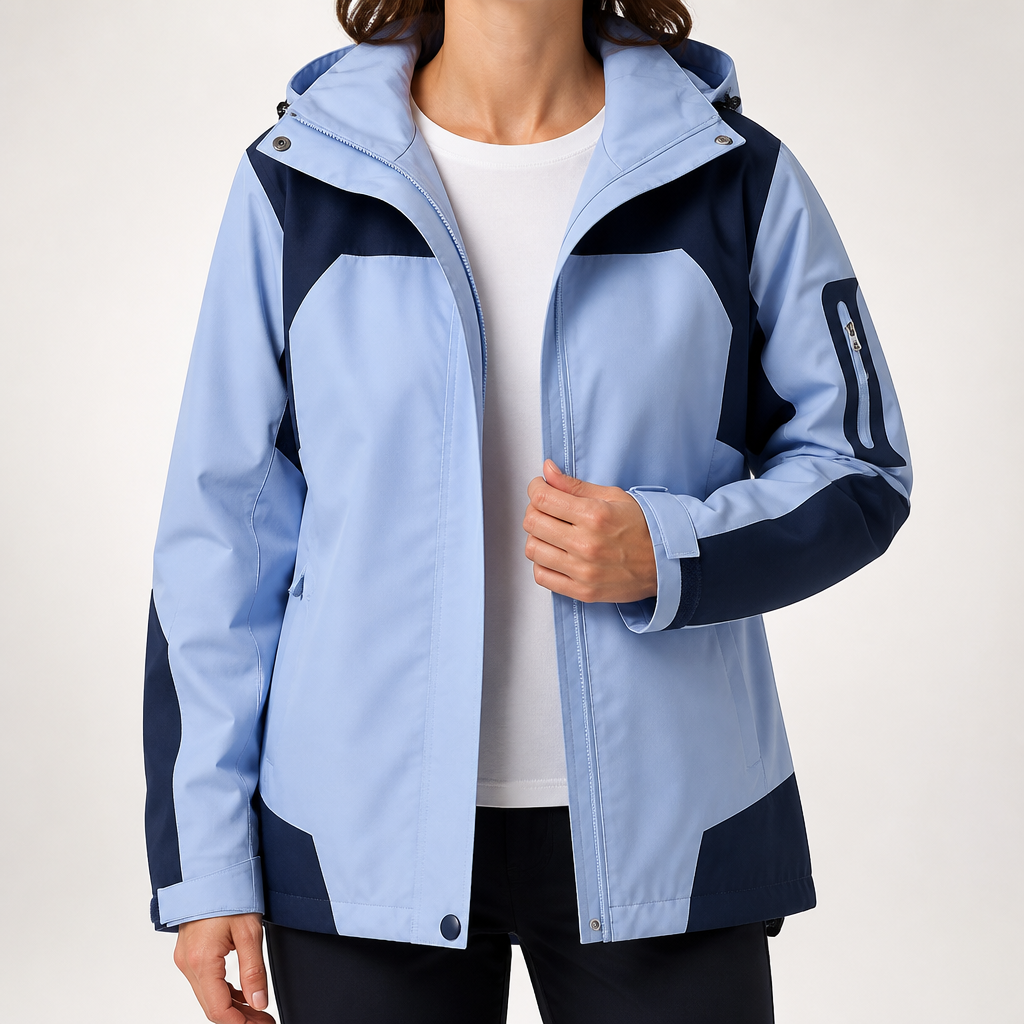 Rupert | Waterproof Hooded Windbreaker Jacket, Womens Light Blue