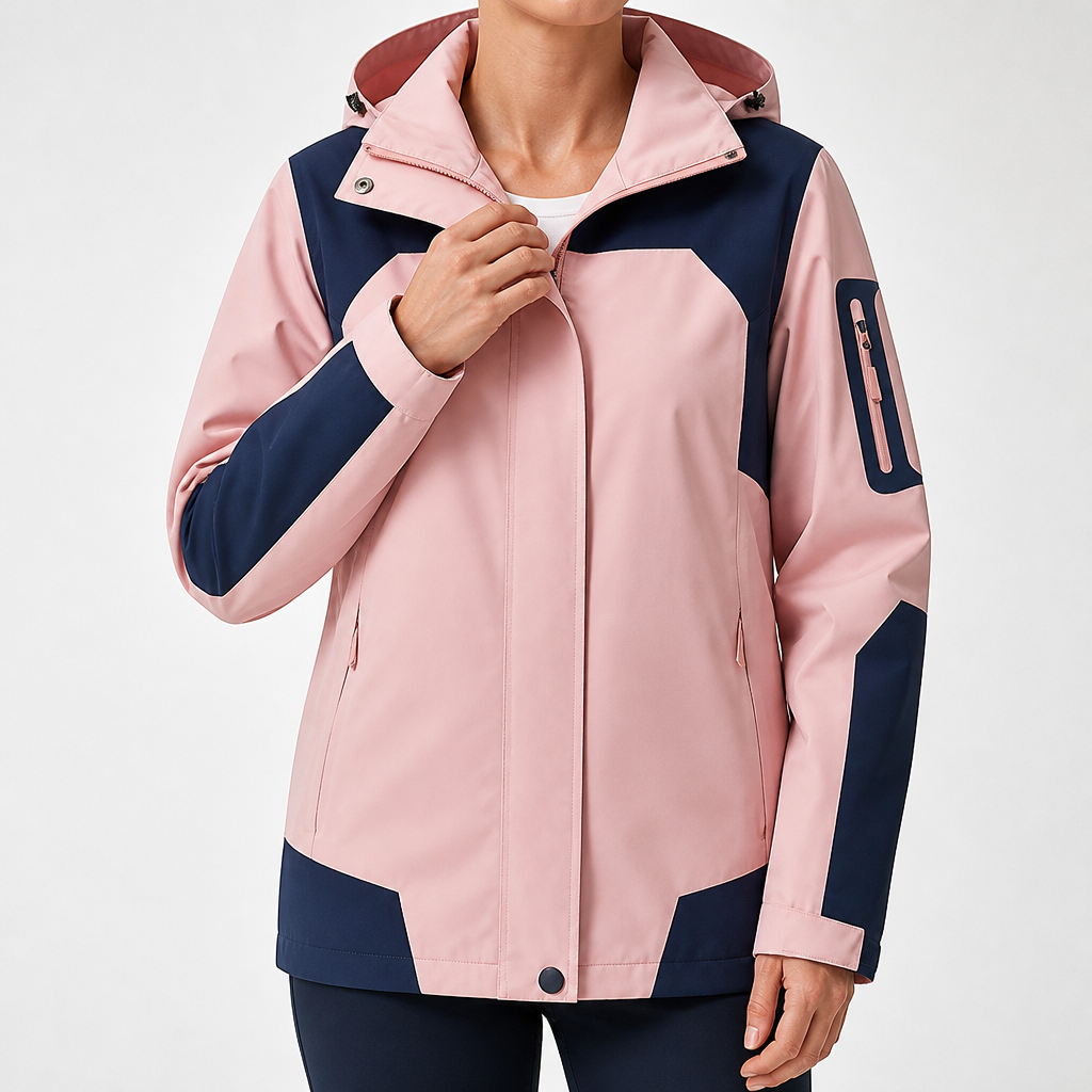 Rupert | Waterproof Hooded Windbreaker Jacket, Womens Pink