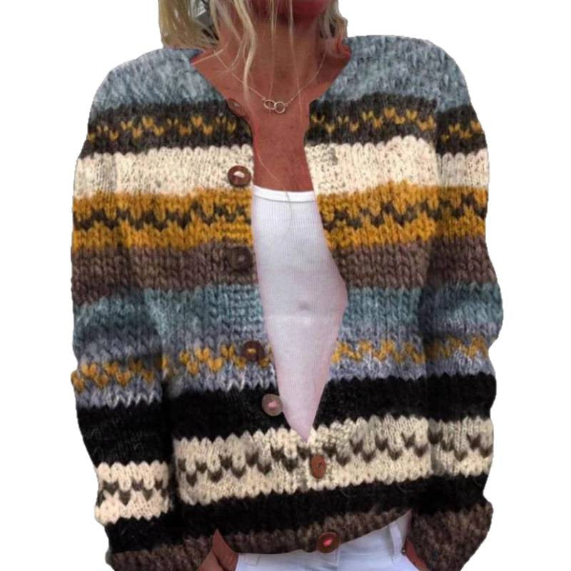 Sabrina | Womens Digital Printed Cardigan Sweatshirt Jacket Spring Autumn - 5