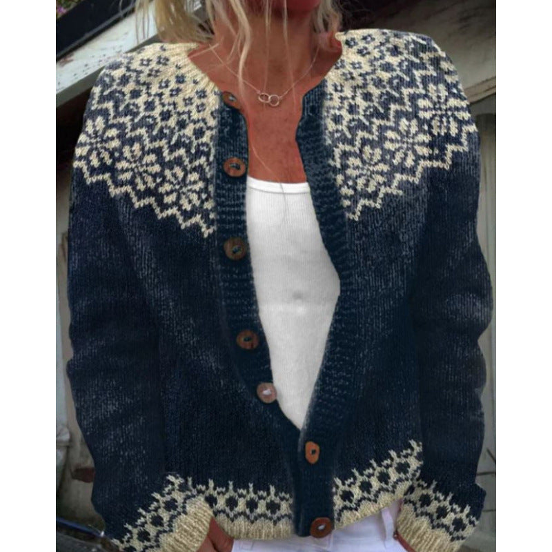 Sabrina | Womens Digital Printed Cardigan Sweatshirt Jacket Spring Autumn - 6