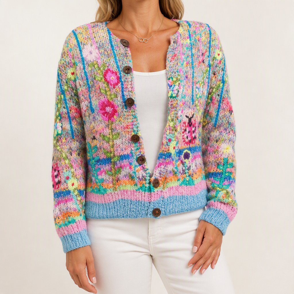 Sabrina | Womens Digital Printed Cardigan Jacket Spring Autumn Sweatshirt, Multi
