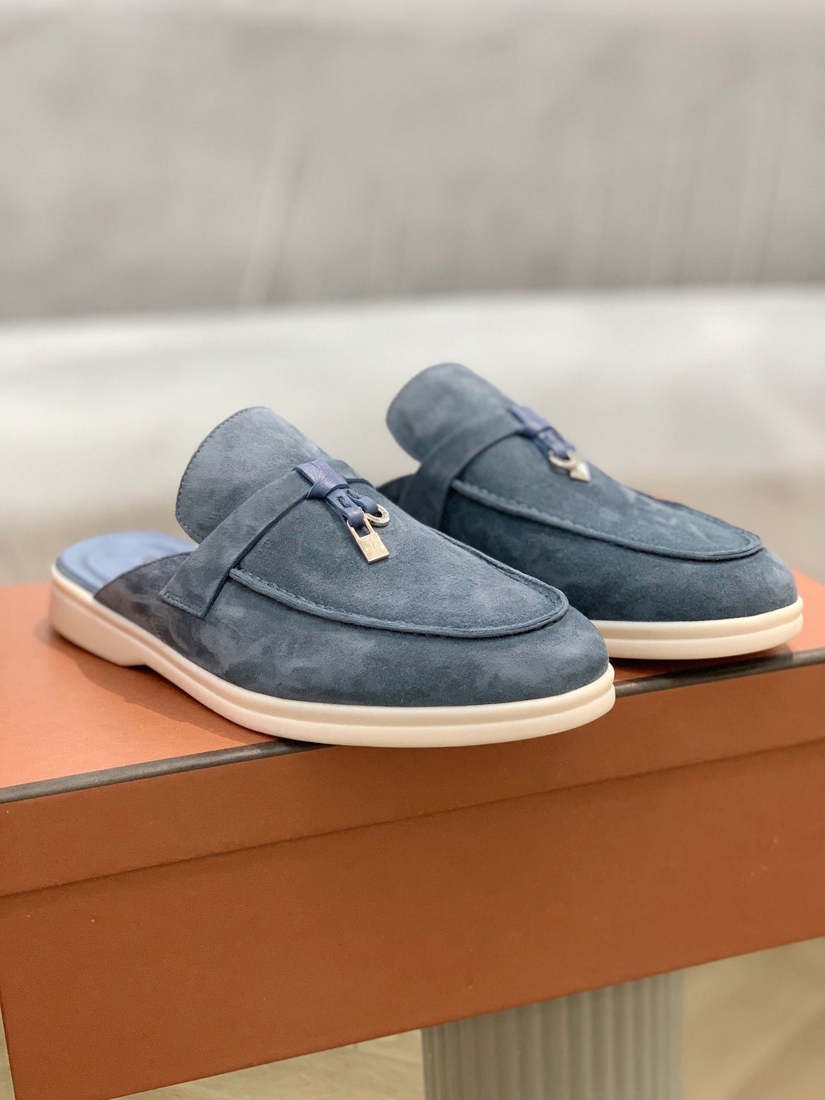 Sasha | Womens Closed Toe Leather Slip On Mules - 12