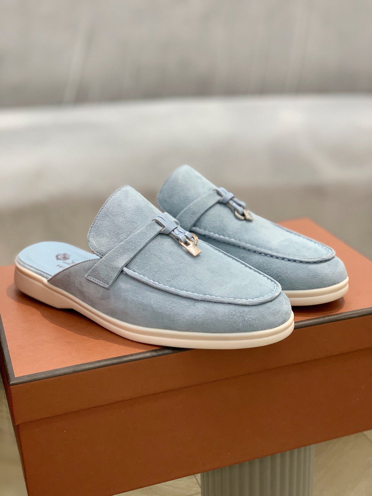 Sasha | Womens Closed Toe Leather Slip On Mules - 14