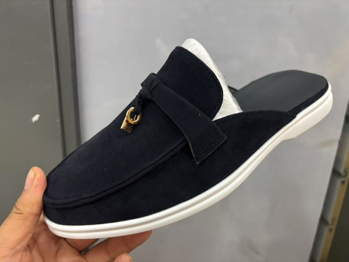 Sasha | Womens Closed Toe Leather Slip On Mules - 18