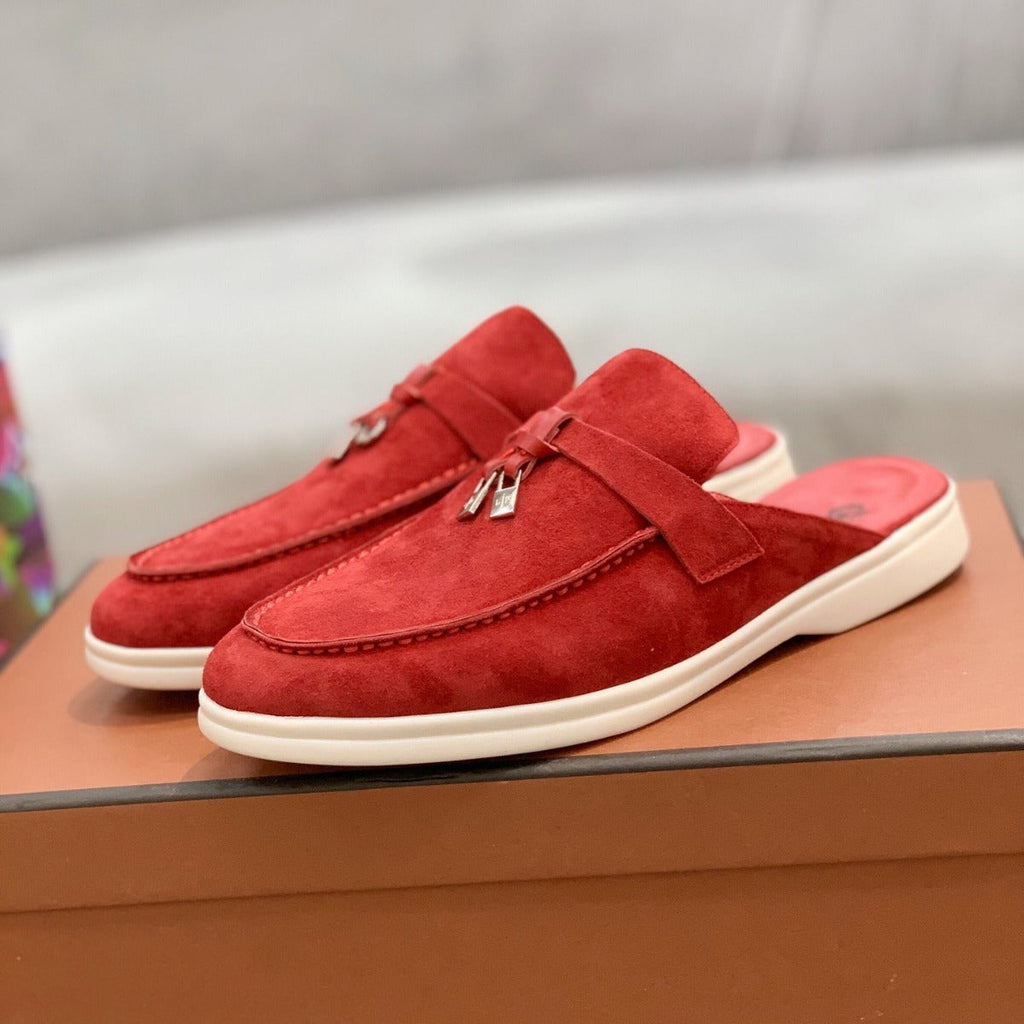 Sasha | Womens Closed Toe Leather Slip On Mules - 3