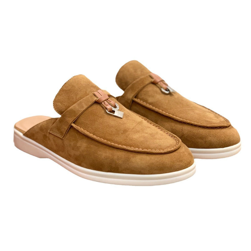 Sasha | Womens Closed Toe Leather Slip On Mules - 4