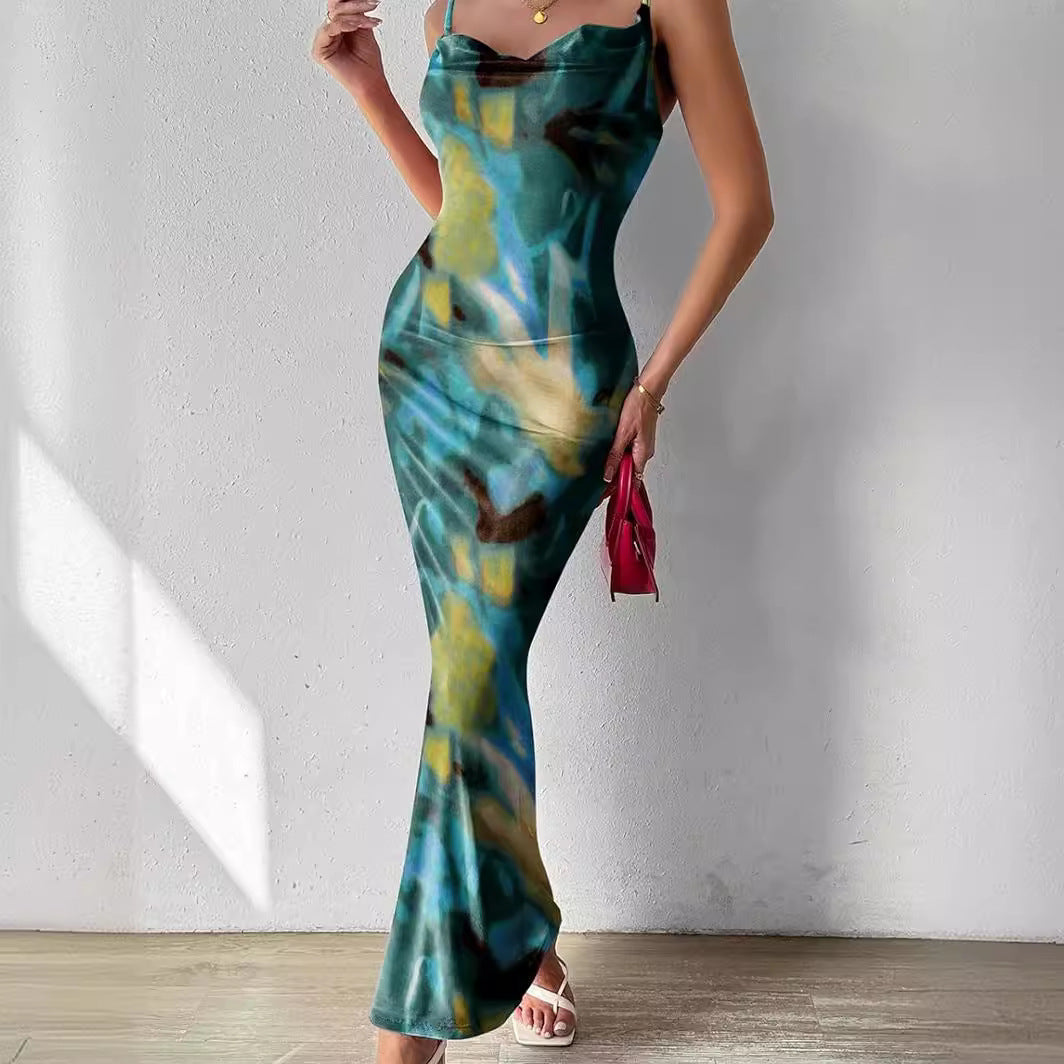 Saskia | Womens Floral Print Strappy Sleeveless Summer Slip Wedding Guest Dresses - 2