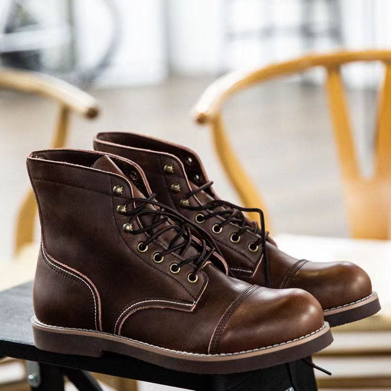 Sawyer | Mens Genuine Leather Vintage Work Lace Up Boots - 4