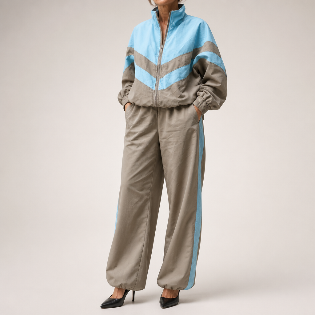 Seraphina | Womens Tracksuit Two Piece Cardigan Set Loungewear, Blue