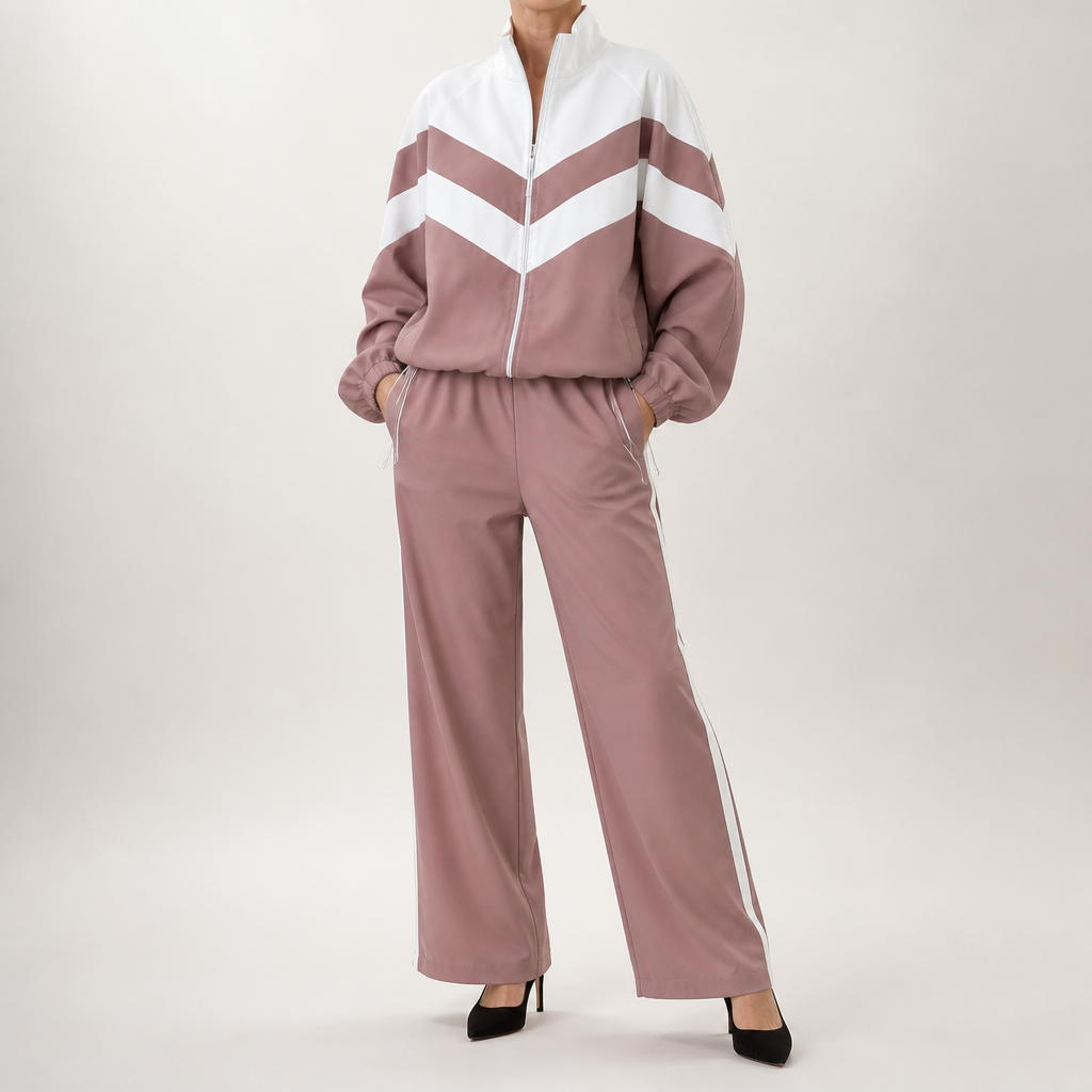 Seraphina | Womens Tracksuit Two Piece Cardigan Set Loungewear, Pink