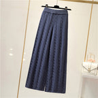 Seraphine | Womens Knit Vest Jumper and Wide Leg Trousers Set - Blue