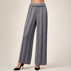 Seraphine | Womens Knit Jumper Vest Wide Leg Trousers Clothing Set, Grey
