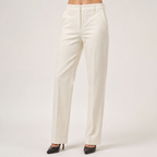 Seraphine | Womens Knit Jumper Vest Wide Leg Trousers Clothing Set, Off White