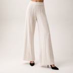 Seraphine | Womens Knit Jumper Vest Wide Leg Trousers Clothing Set, Pink 2