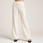 Seraphine | Womens Knit Jumper Vest Wide Leg Trousers Clothing Set, White 2