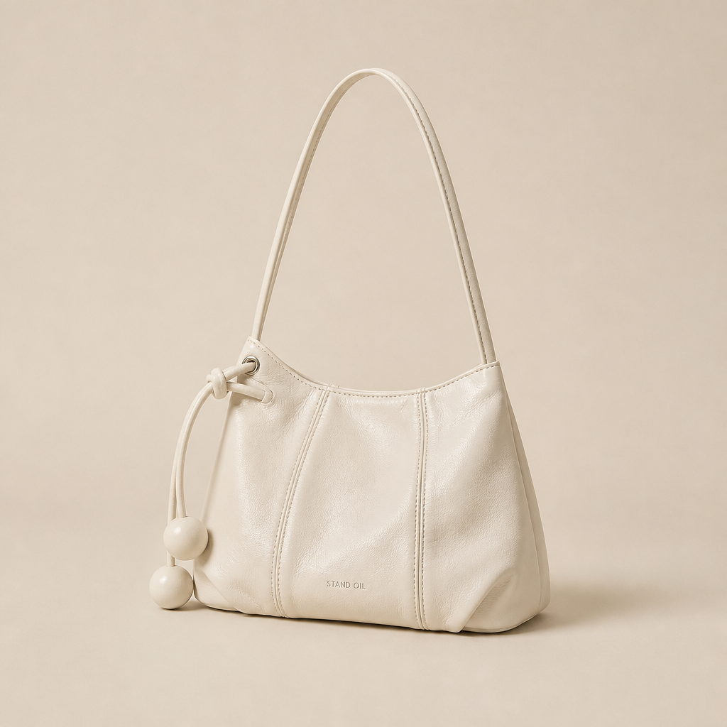 Silas | Womens Shoulder Bag Soft Leather Crossbody Handbag, White