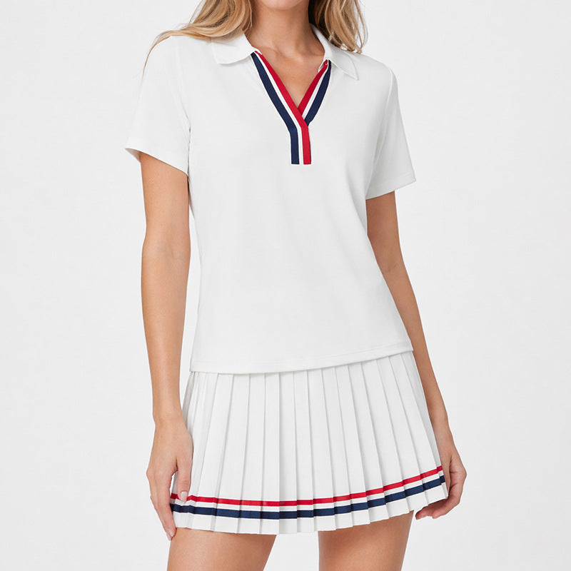 Sloane | Womens Tennis Golf Skort Activewear Set - White