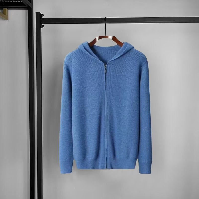 Soren | Mens Knitted Hooded Zip Up Jumper Sweater Cardigan - 2