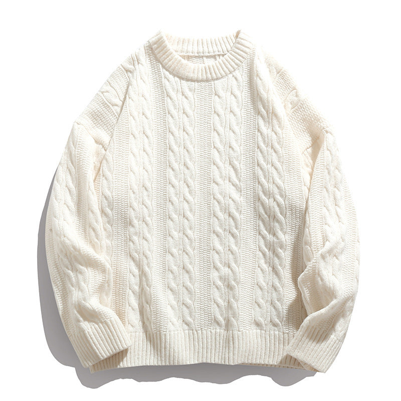Sterling | Mens Cable Knitted Jumper Round Neck Loose - 6