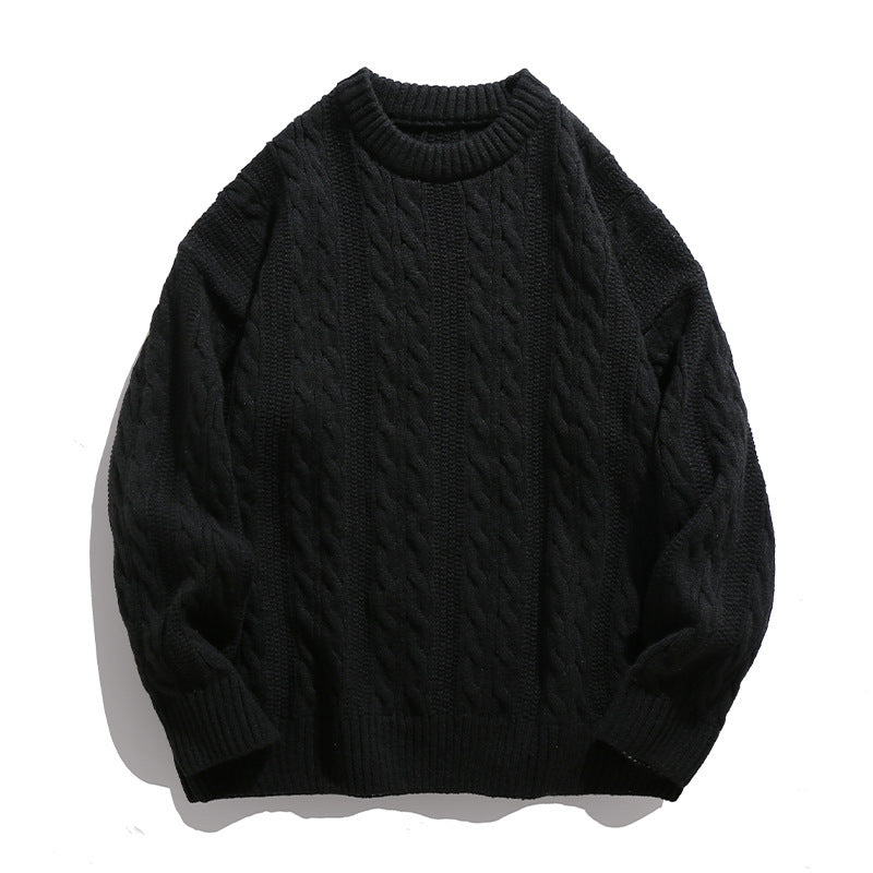 Sterling | Mens Cable Knitted Jumper Round Neck Loose - 7
