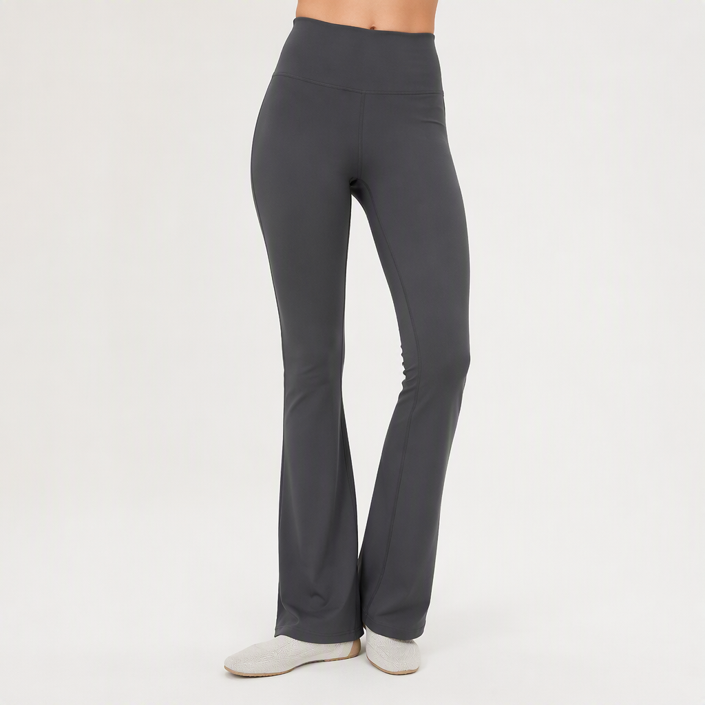 Sterling | Womens Flared Sports Leggings High Waisted Yoga Gym Flare Leggings, Gray 2