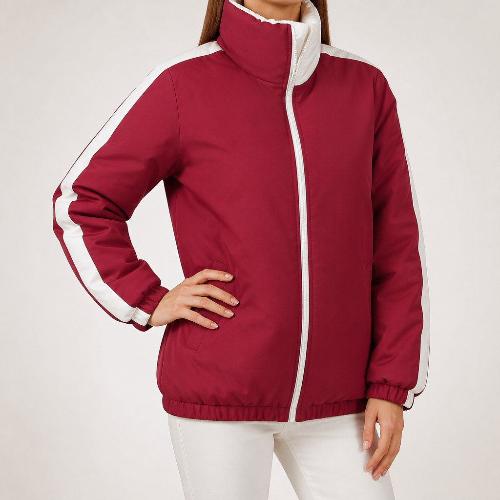 Sterling | Womens Puffer Jacket Reversible Down Padded Warm Winter Coat, Red