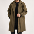 Sullivan | Mens Padded Coat Hooded Mid Length Winter Quilted Coat, Army Green