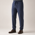 Sutton | Mens Wool Knitted Joggers Trousers Sweatpants Elasticated Waist Bottoms, Blue Grey