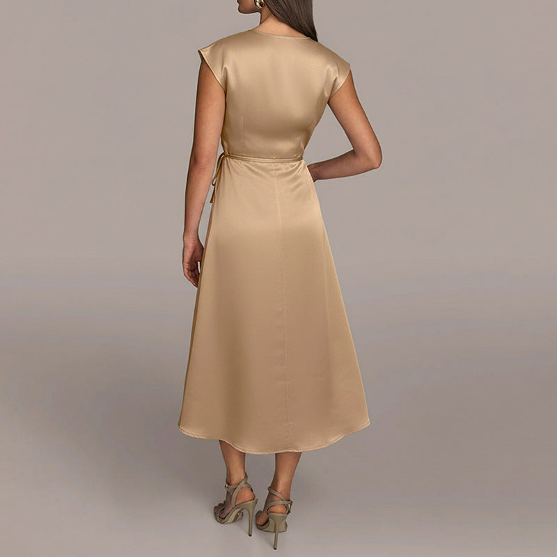 Sylvie | Wedding Guest Cocktail Satin Midi Dress