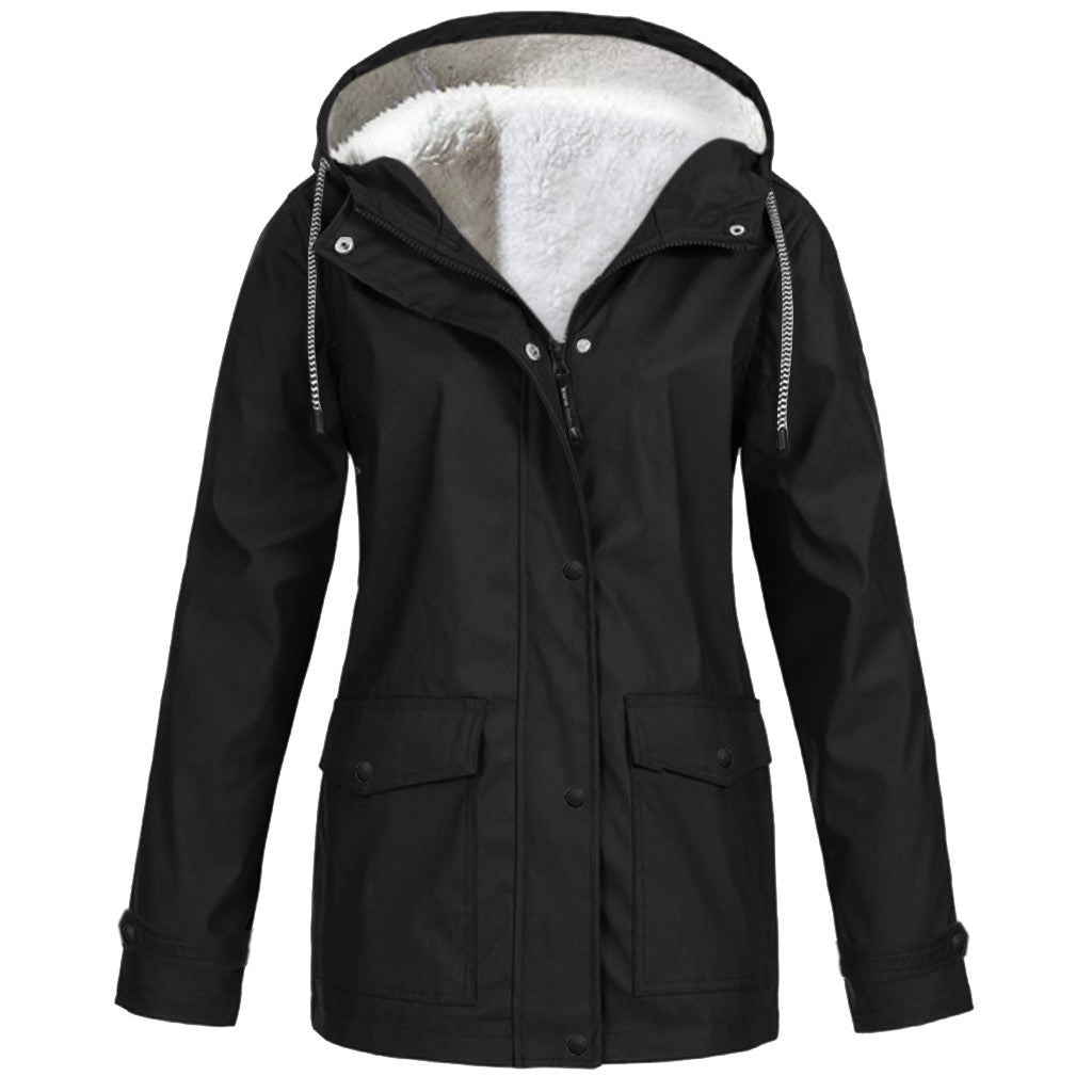 Teague | Womens Thick Fleece Hooded Longline Hoodie Sweatshirt - Black