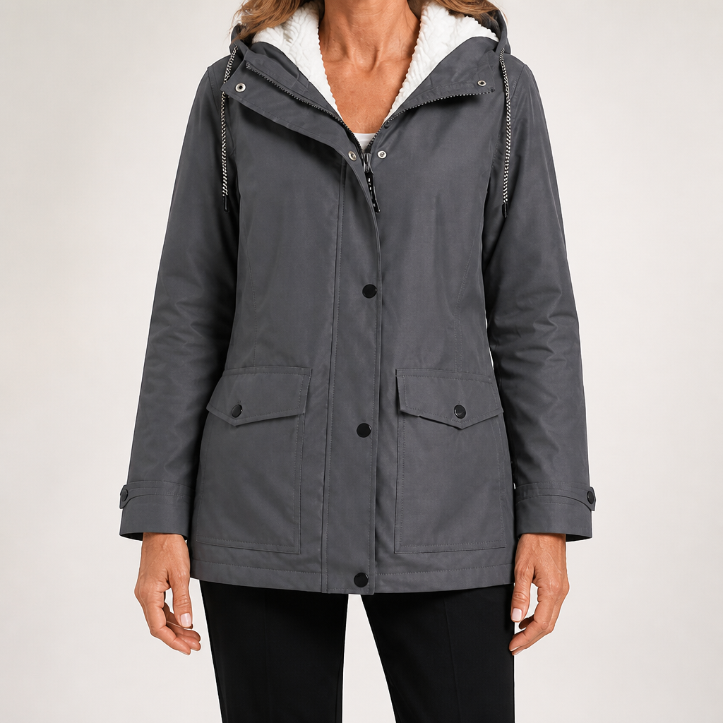 Teague | Womens Thick Fleece Hooded Longline Hoodie Sweatshirt, Grey