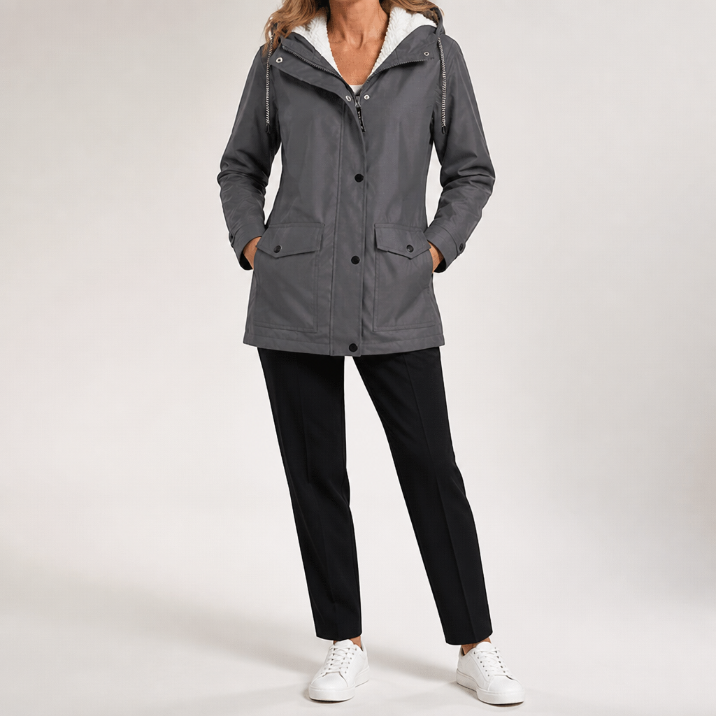 Teague | Womens Thick Fleece Hooded Longline Hoodie Sweatshirt, Grey