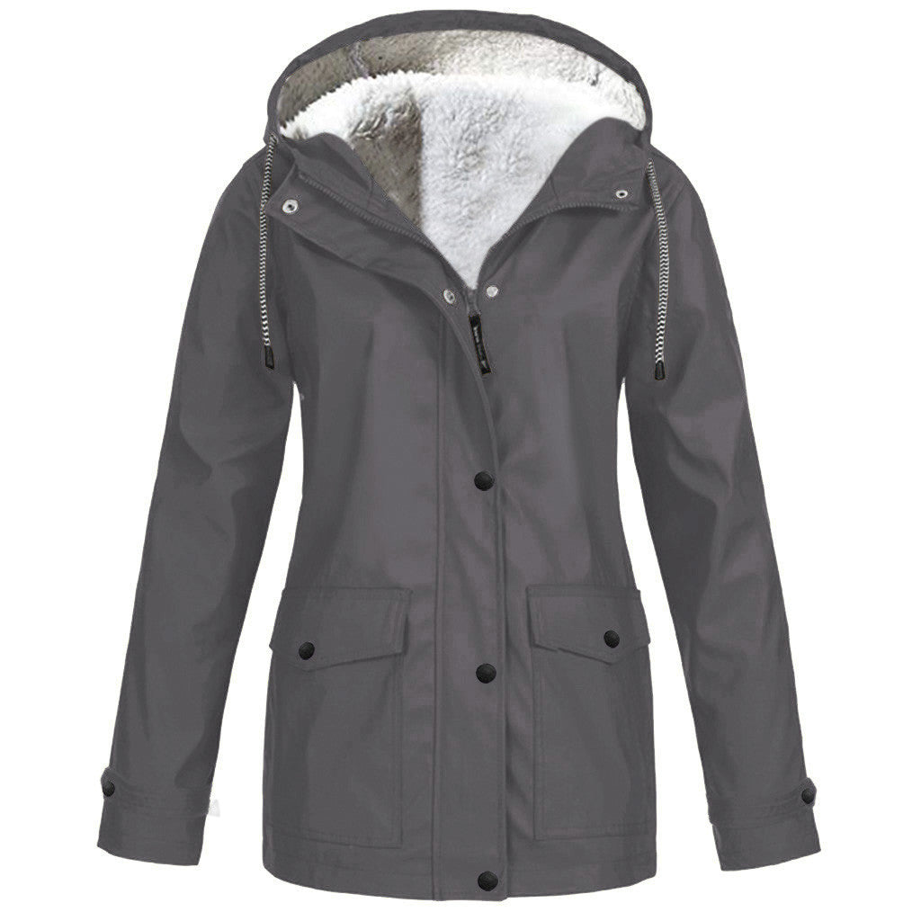 Teague | Womens Thick Fleece Hooded Longline Hoodie Sweatshirt - Grey